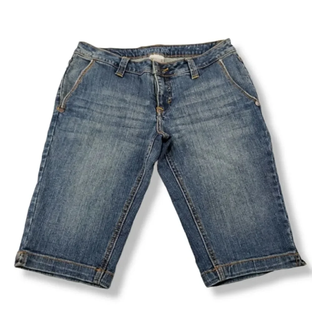 Decree Jean Shorts Size 7 Womens Blue Denim Long